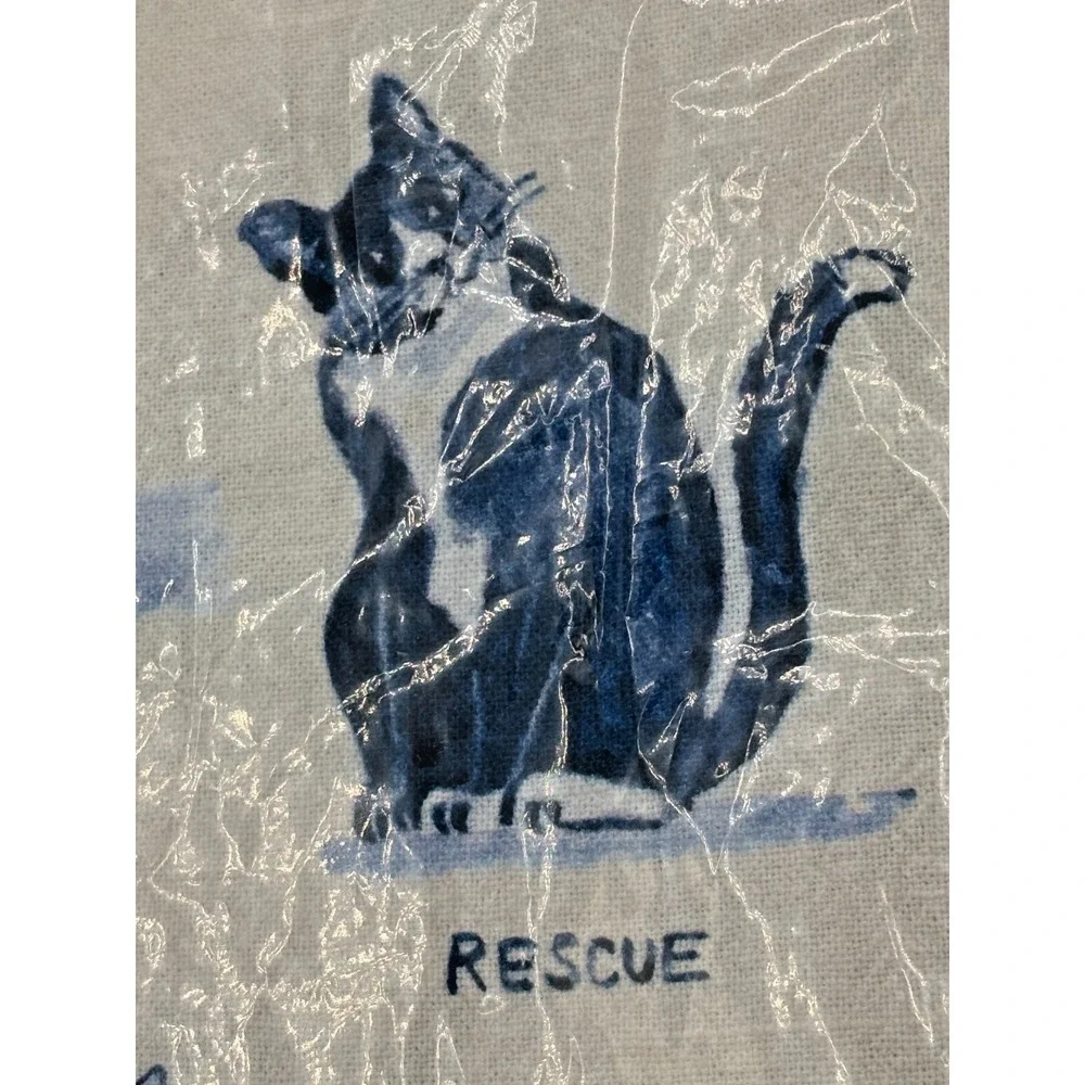 Anthropologie‎ Molly Hatch Dish Towel Cats 100% Cotton 21
